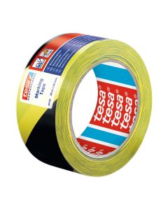 Cinta de balizar adhesiva negro/amarillo 33m x 50mm 60760 tesa