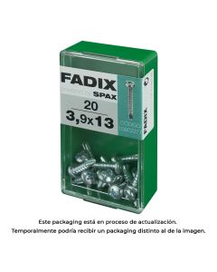 Caja s 20 unid. tornillo rosca chapa cr autot. 3,9x13mm fadix