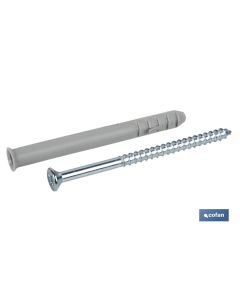TACO LARGO DE GOLPE CON TORNILLO POZIDRIVE Ø10 X 115 MM COFAN