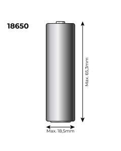 Pila de litio recargable 3,7v 2300mah (recambio ref: 36100/36105/36115/70390) mod: 18650 ø18´5mm x 69´5mm