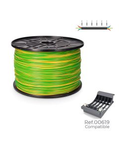 Cablecillo h05v-k 1,50 mm² bicolor, 1000 m. (bobina grande)