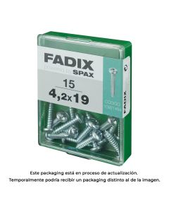 Caja m 15 unid. tornillo rosca chapa cr cinc 4,2x19mm fadix