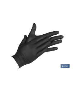 CAJA 100 UNDS. GUANTES DE NITRILO NEGRO T - M COFAN