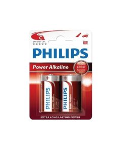 Pila alkalina philips c - lr14 1,5v (blister 2 unid.) ø26,2x50mm