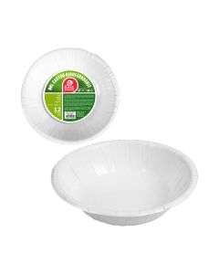 Pack con 12 unid. bols blancos de cartón ø17cm best products green