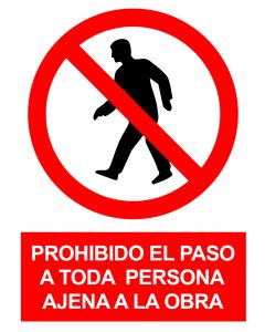 SEÑAL PROHIBIDO PASO PERS.AJE.OBRA SP851