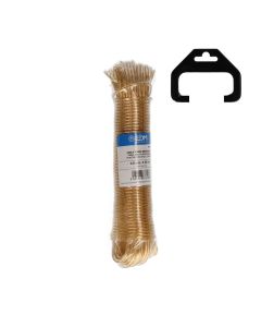 Madeja cable acero plastificado 25m oro edm