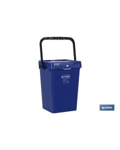 CONTENEDOR AZUL PARA PAPEL-CARTON 25L. COFAN