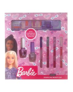 Set cosmético barbie 7 piezas 4gloss+1sombra+2 laca uñas