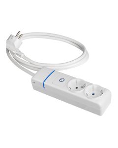 Prolongador con 2 tomas 2p+t, 16a 250v con interruptor luminoso. 1.5 m de cable h05vv-f 3g1,5mm². 8012pil solera