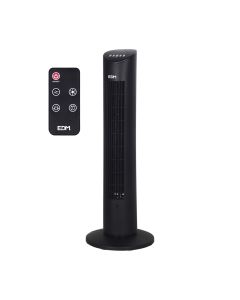 Ventilador de torre. potencia: 60w con mando a distancia. color negro 28x78,3cm edm