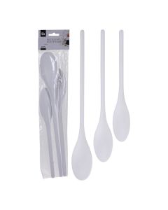 Set 3 cucharas de plastico de 3 tamaños diferentes