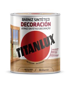 Barniz sintético decoración brillante incoloro 4l titanlux m10100004