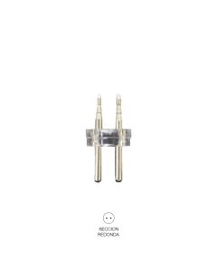 Conector tubo flexilux/flexiled 13mm 2 vias "recto-punta"