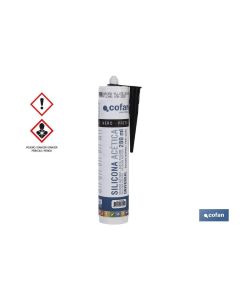 SILICONA ACETICA UNIVERSAL 280 ML NEGRO COFAN