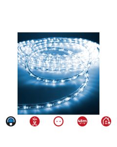 Tuboflexiled led 2 vias multifunción 48m.ip44 36 leds/m azul