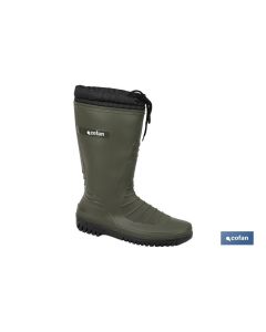 BOTA DE AGUA VERDENEGRA CON FORRO POLAR TALLA 47 COFAN