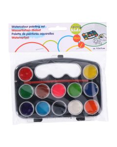 Set de acuarelas 12 colores con pincel topwrite kids