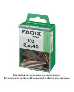 Caja m 100 unid. clavo de acero para rodapie 2,0x40mm fadix