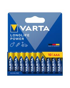 Pila alkalina longlife power aaa - lr03 (blister cartón 10 uds) ø10,5 x 44,5 mm