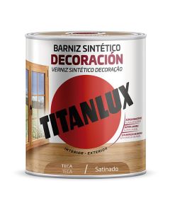 Barniz sintético decoración satinado teca 750ml titanlux m11100934