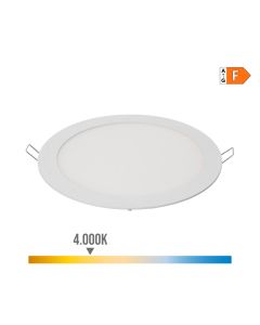 Downlight led empotrable redondo 20w luz dia 4000k 1500lm blanco ø22,5cm edm