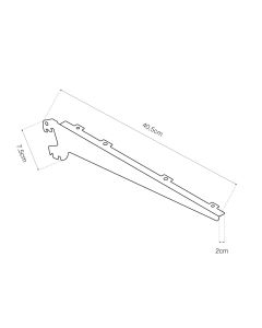 Pack 2 soportes balda madera 370mm 405x2x75mm basics