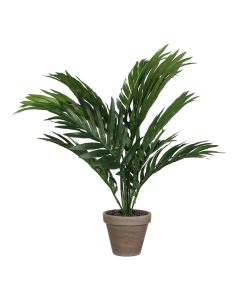 Palmera amarilla o areca pvc con maceta gris 46x46x42cm