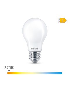 Bombilla standard led e27 8,5w 1.055lm 2700k luz calida ø6x10,4cm. philips