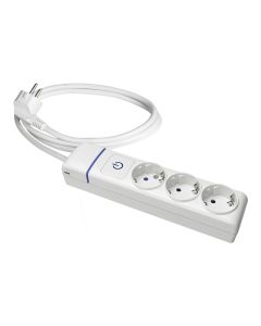 Base múltiple 3 tomas t/tl + interruptor luminoso. 1.5m de cable 8013pil solera