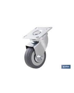 RUEDA GOMAGRIS PLACA Ø50X18MM COFAN