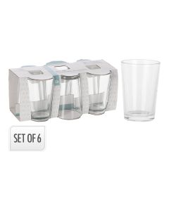 Set de 6 vasos de cristal 200ml