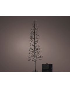 Árbol microled solar, luz parpadeante, 192 led, blanco cálido.