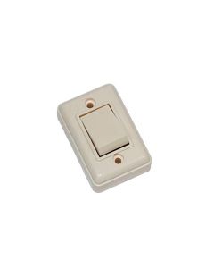 Interruptor superficie 6 a 250 v blanco marfil (retractilado)