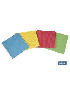 PACK DE 4  BAYETAS SUPER PRO AZUL, ROJO, AMARILLO , VERDE 38 X 35 CM COFAN