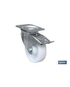 RUEDA NYLON PLACAFRENO Ø125X40MM COFAN