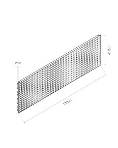 Panel gris trasero perforado 1330x400x20mm basics