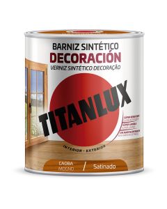 Barniz sintético decoración satinado caoba 750ml titanlux m11100434