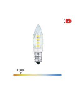 Bombilla mini vela led e14 3w 280lm 3200k luz calida ø1,6x6,9cm edm