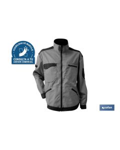 CHAQUETA TRABAJO BENZ 280gmsm GRIS-NEGRO T-XXXL COFAN