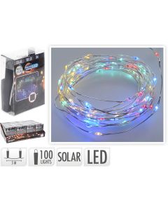 Guirnalda micro led solar multicolor, 100 leds, 7m.