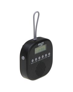 Radio fm resistente al agua ipx4 ad 1912, 9 x 9 x 2,5 cm