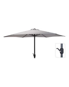 Parasol ø300cm altura maxima 248cm color: gris claro