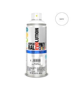 Pintura en spray pintyplus evolution water-based 520 cc ral 9010 blanco puro mate