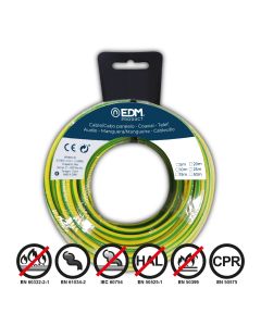 Carrete cablecillo h07z1-k 4,00 mm² bicolor, 20 m