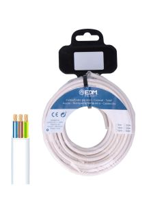 Carrete manguera plana 3 x 1,00 mm² blanca, 20 m