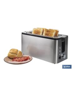TOSTADOR ANTIHUELLAS 2 RANURAS GRANDES  ACERO INOXIDABLE PANTALLA DIGITAL 35 X 16 X 19 CM 1500 W COFAN