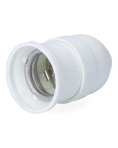 Portalámparas baquelita interior cerámico e27, 4 a 230 v, blanco, ø43 x 60 mm (retractilado)