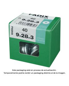Caja l 40 unid. arandela ancha cinc 9,0x28x3mm fadix