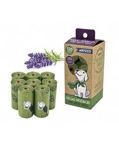 Pack 8 rollos de bolsas higienicas aroma lavanda nayeco